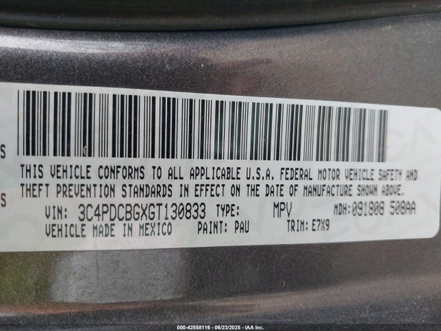 3C4PDCBGXGT130833 Dodge 2016