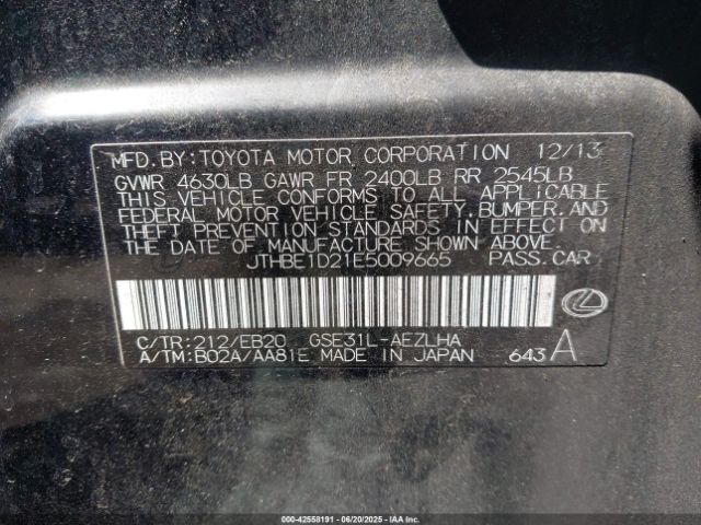 2014 LEXUS IS 350 JTHBE1D21E5009665 Photo 8