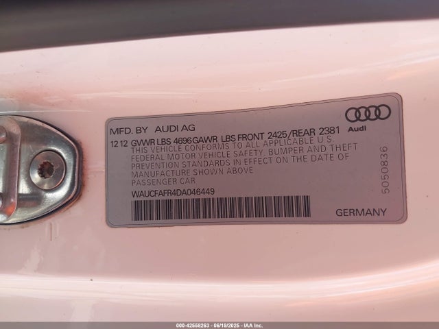 2013 AUDI A5 WAUCFAFR4DA046449 Photo 8
