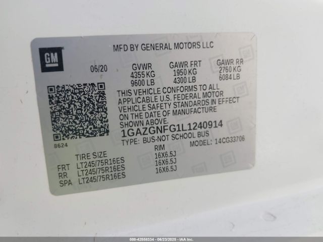 1GAZGNFG1L1240914 Chevrolet l96 - engine flexible fuel, iron