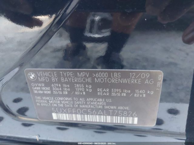 2010 BMW X5 5UXFF0C56ALT75826 Photo 8