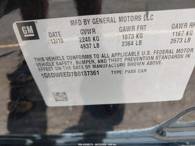 2011 CADILLAC STS 1G6DW6ED7B0137361 Photo 8