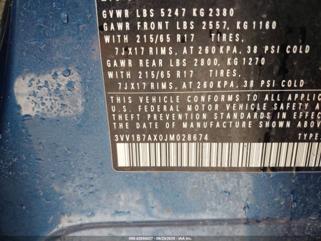 2018 VOLKSWAGEN TIGUAN 3VV1B7AX0JM028674 Photo 8