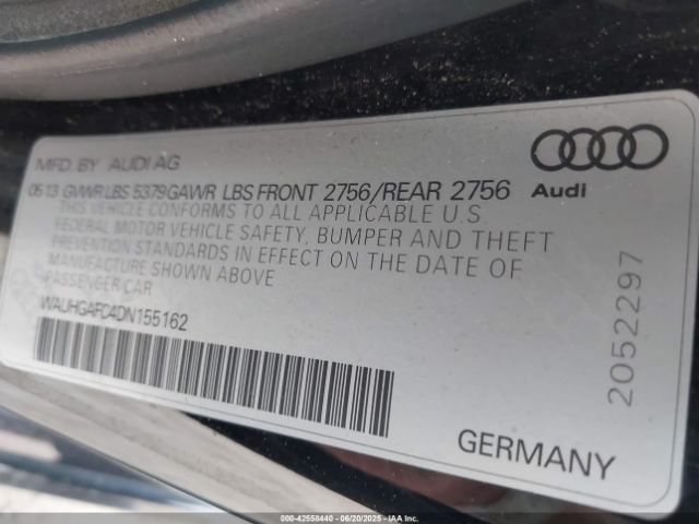 2013 AUDI A6 WAUHGAFC4DN155162 Photo 8
