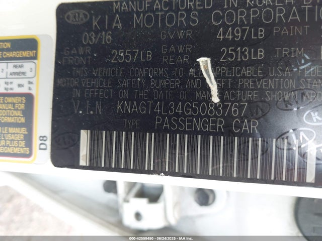 KNAGT4L34G5083767 KIA gdi theta ii