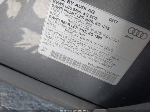 2018 AUDI Q5 WA1CNBFYXJ2055921 Photo 8