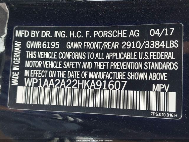 2017 PORSCHE CAYENNE WP1AA2A22HKA91607 Photo 8