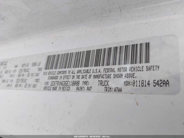 3C6TRVNG3GE118008 RAM Promaster 1500