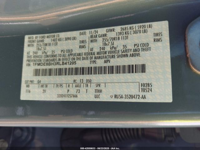 2024 FORD BRONCO 1FMDE8BH3RLB41205 Photo 8