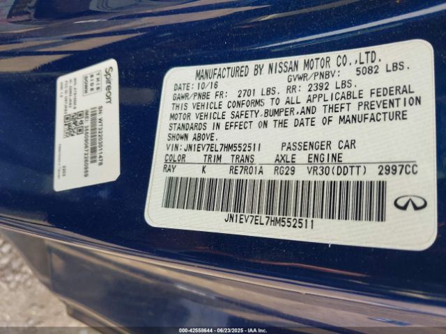 2017 INFINITI Q60 JN1EV7EL7HM552511 Photo 8