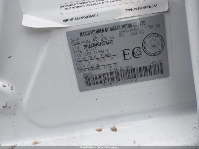 2018 NISSAN SENTRA 3N1AB7AP5JY304812 Photo 8