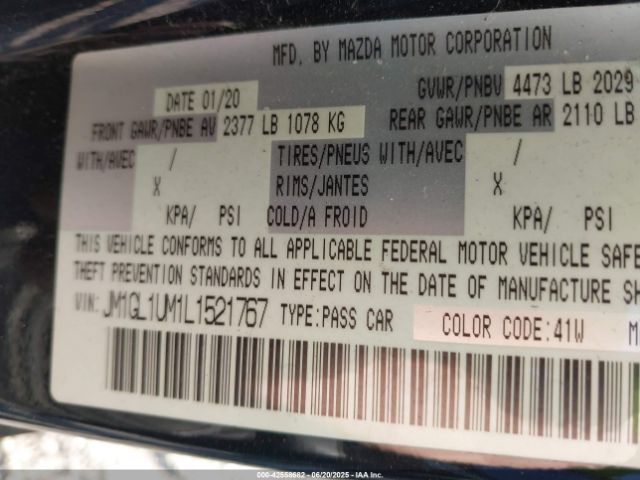 2020 MAZDA MAZDA6 JM1GL1UM1L1521767 Photo 8