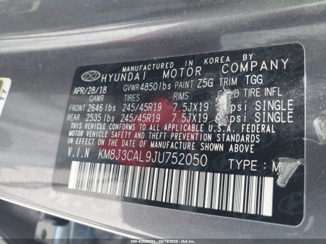 2018 HYUNDAI TUCSON KM8J3CAL9JU752050 Photo 8