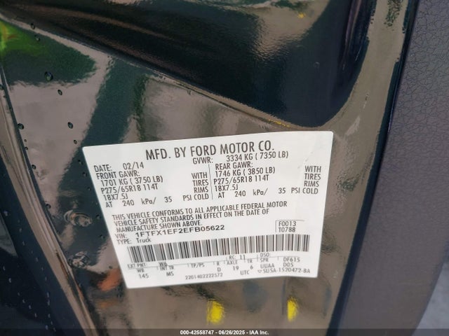 1FTFX1EF2EFB05622 Ford F-150