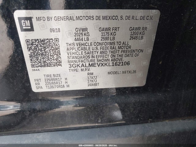 3GKALMEVXKL162106 GMC lyx - direct injection, vvt, fgt, turbo, alum, gen 1