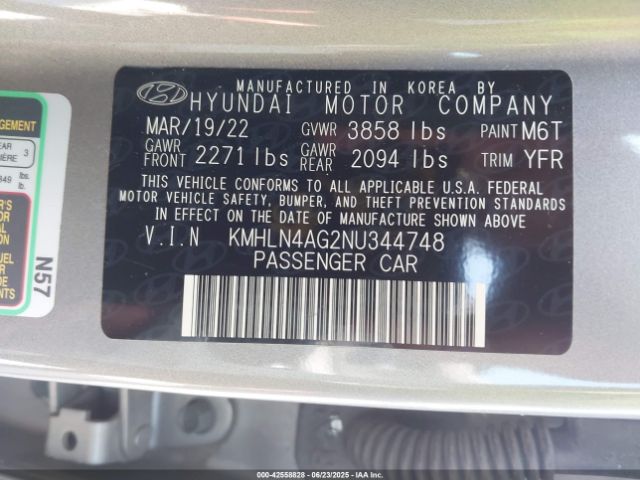 2022 HYUNDAI ELANTRA KMHLN4AG2NU344748 Photo 8