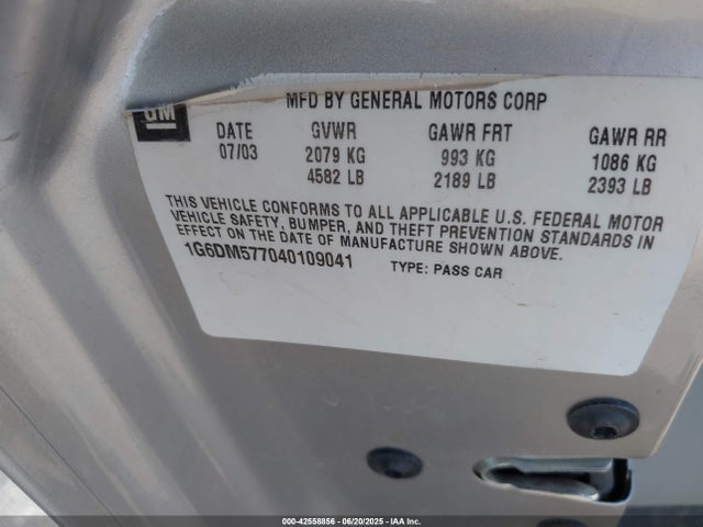 2004 CADILLAC CTS 1G6DM577040109041 Photo 8