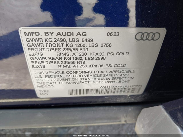 2023 AUDI Q5 WA1GAAFY4P2170773 Photo 8