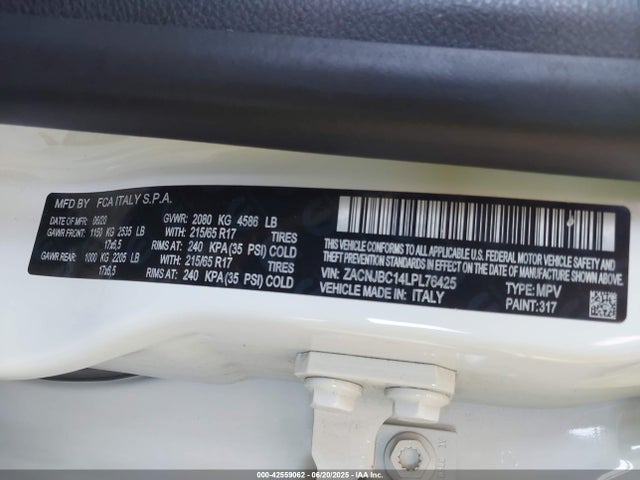 ZACNJBC14LPL76425 Jeep Renegade