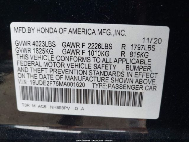 2021 ACURA ILX 19UDE2F75MA001620 Photo 8