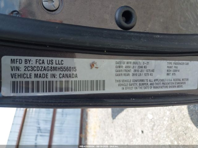 2021 DODGE CHALLENGER 2C3CDZAG8MH556015 Photo 8