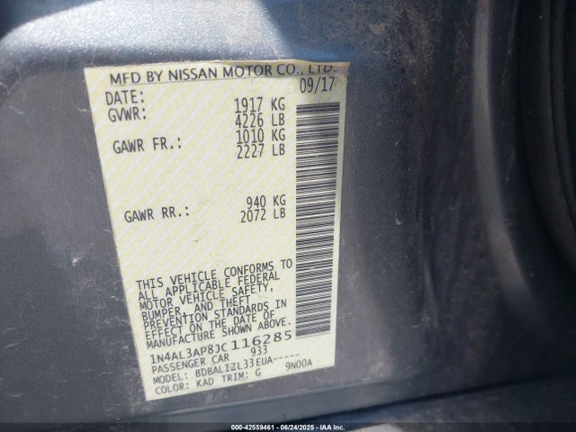 1N4AL3AP8JC116285 Nissan 2018