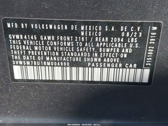 3VW5M7BU1RM004990 Volkswagen tsi