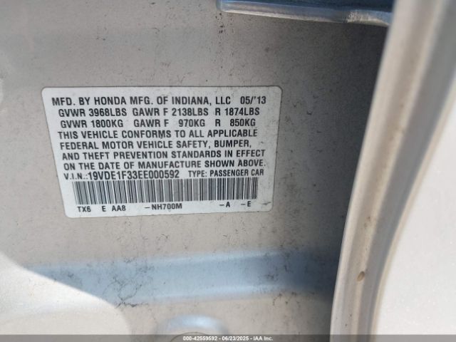 2014 ACURA ILX 19VDE1F33EE000592 Photo 8