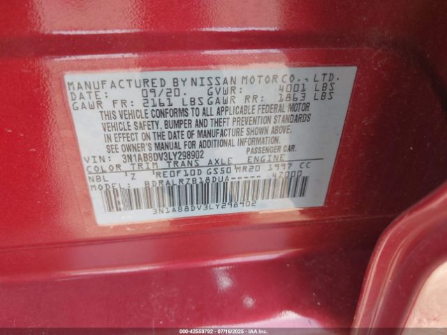 2020 NISSAN SENTRA 3N1AB8DV3LY298902 Photo 8