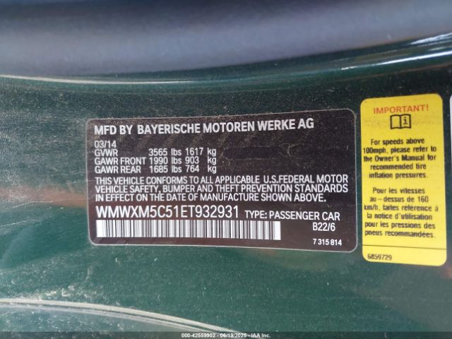 2014 MINI HARDTOP WMWXM5C51ET932931 Photo 8