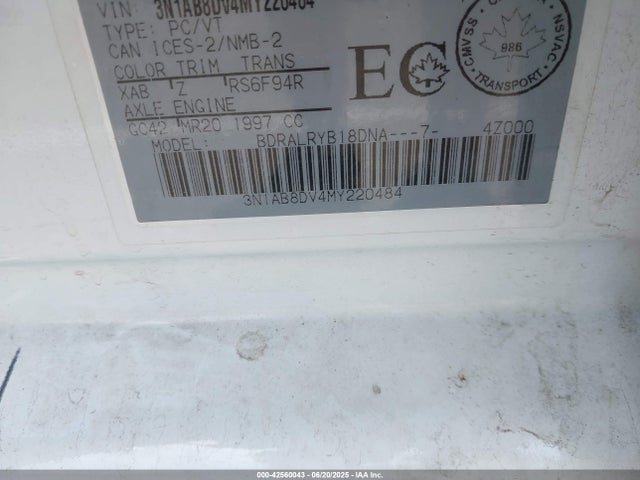 3N1AB8DV4MY220484 Nissan 2021