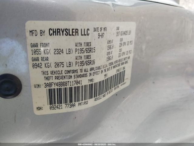 2008 CHRYSLER PT CRUISER 3A8FY48B68T117041 Photo 8