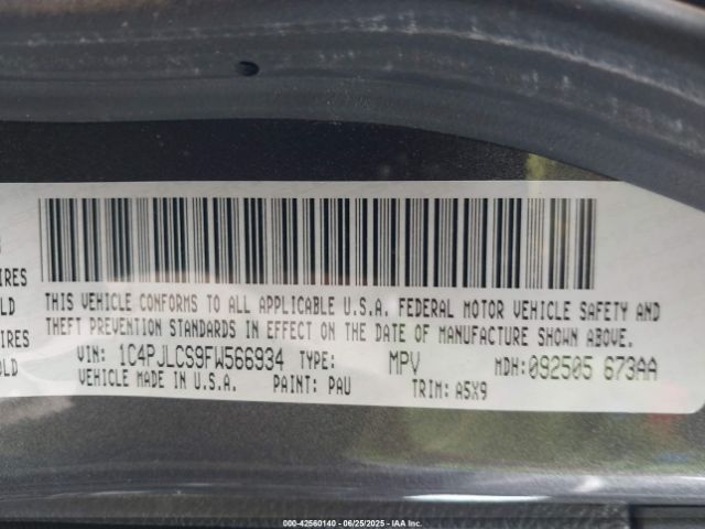 1C4PJLCS9FW566934 Jeep 2015