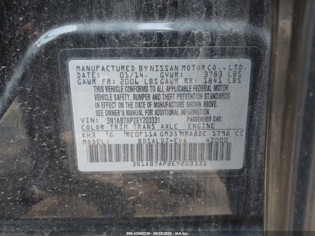 Aukcja sprzedaży 2014 Nissan Sentra Sv, vin: 3N1AB7AP2EY203331, numer aukcji: 42560238