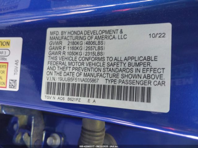 2022 ACURA TLX 19UUB5F51NA005867 Photo 8