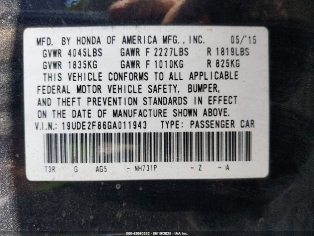 2016 ACURA ILX 19UDE2F86GA011943 Photo 8