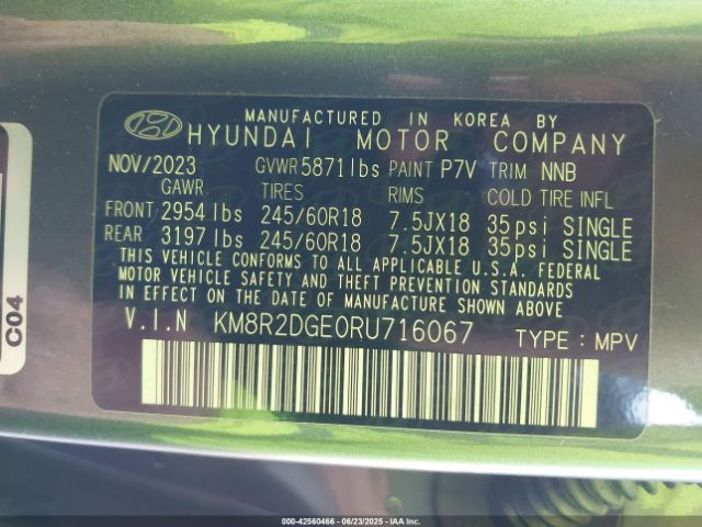2024 HYUNDAI PALISADE KM8R2DGE0RU716067 Photo 8