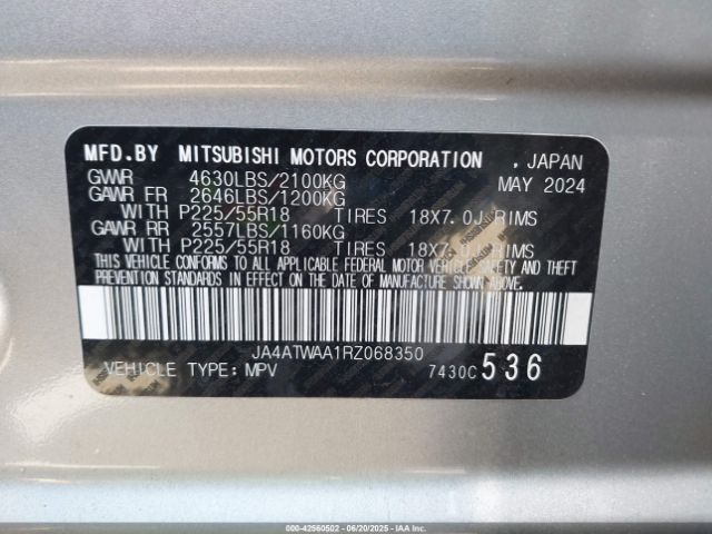 2024 MITSUBISHI ECLIPSE CROSS JA4ATWAA1RZ068350 Photo 8