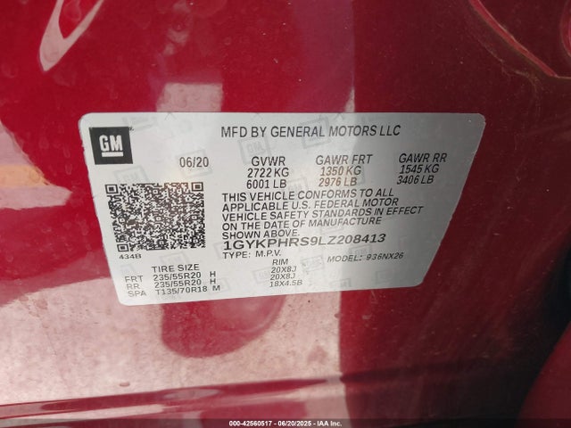 2020 CADILLAC XT6 1GYKPHRS9LZ208413 Photo 8