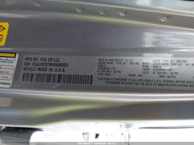 2021 JEEP WRANGLER 4XE 1C4JJXP67MW686559 Photo 8