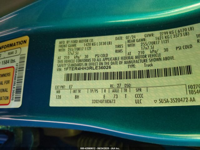 2024 FORD RANGER 1FTER4HH3RLE36026 Photo 8
