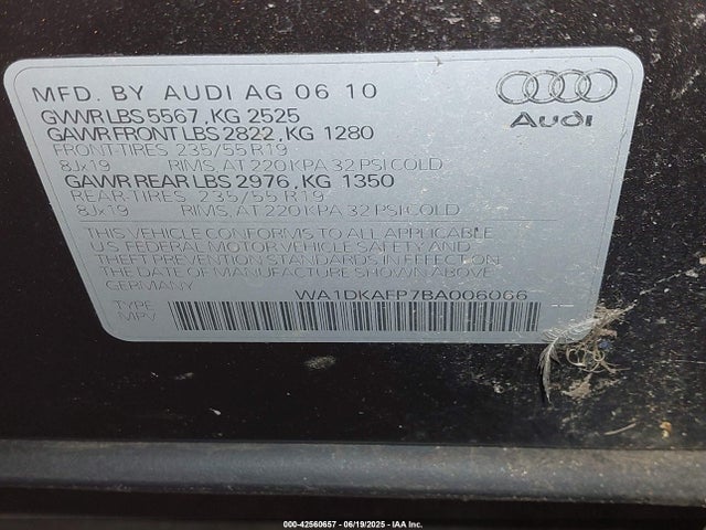 2011 AUDI Q5 WA1DKAFP7BA006066 Photo 8