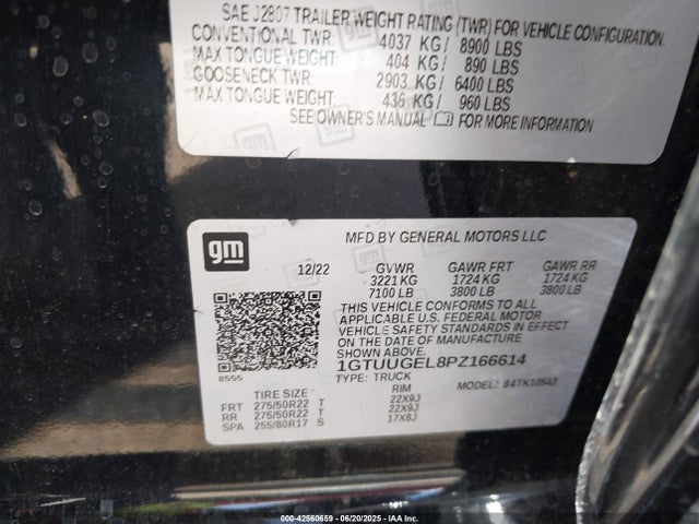 1GTUUGEL8PZ166614 GMC l87