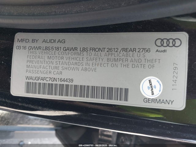2016 AUDI A6 WAUGFAFC7GN164439 Photo 8
