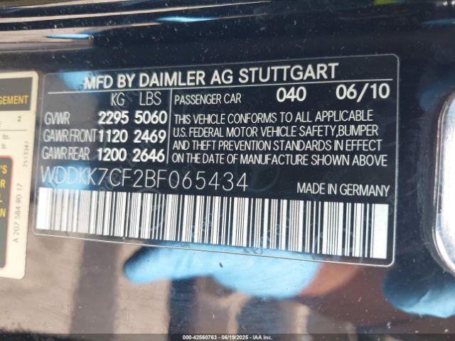 2011 MERCEDES-BENZ E 550 WDDKK7CF2BF065434 Photo 8