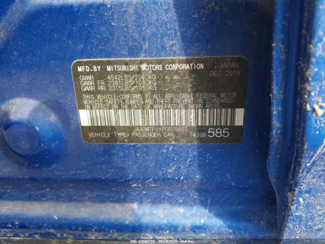 2015 MITSUBISHI LANCER EVOLUTION JA32W7FVXFU028861 Photo 8