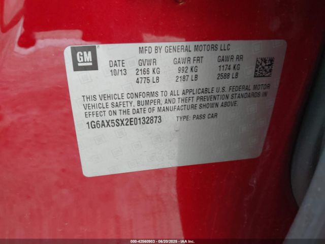 2014 CADILLAC CTS 1G6AX5SX2E0132873 Photo 8