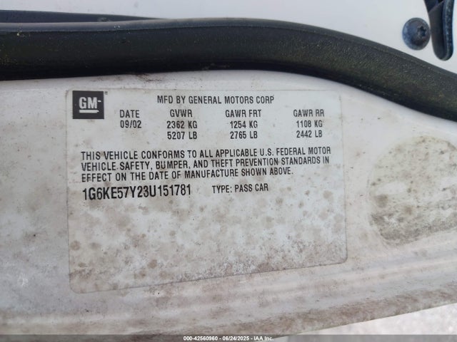 2003 CADILLAC DEVILLE 1G6KE57Y23U151781 Photo 8