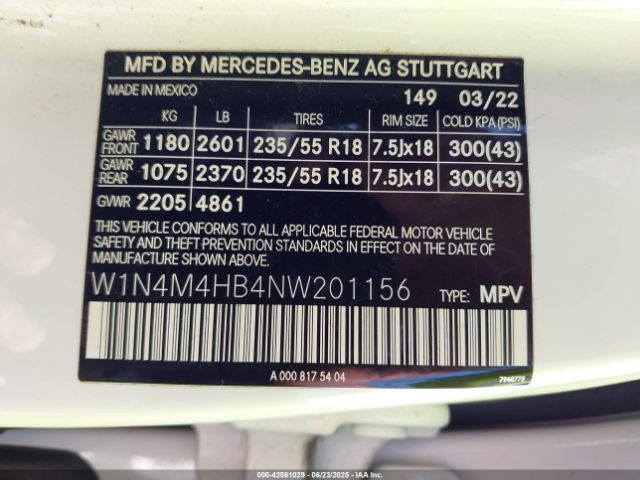 2022 MERCEDES-BENZ GLB 250 W1N4M4HB4NW201156 Photo 8