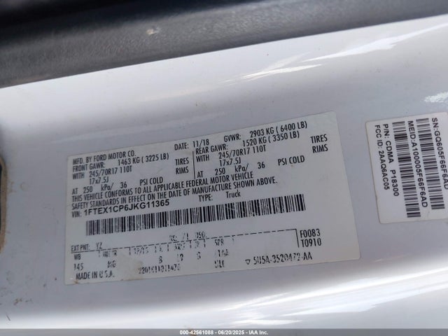 1FTEX1CP6JKG11365 Ford 2.7l-4v